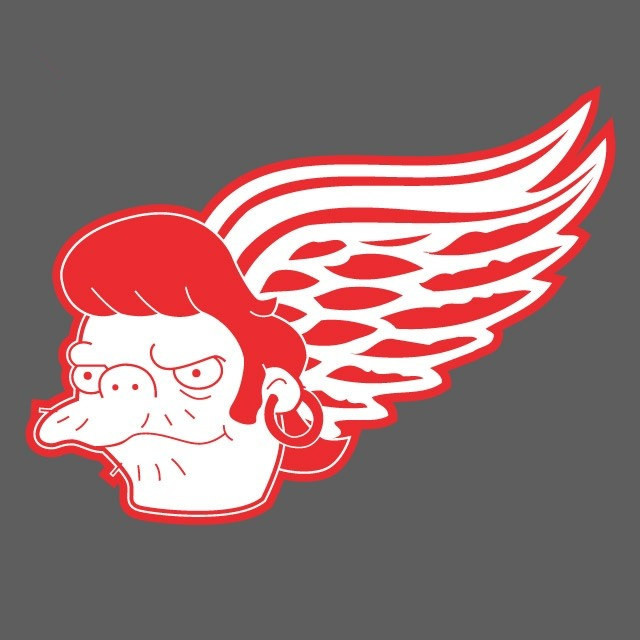 Detroit Red Wings Simpsons iron on transfers